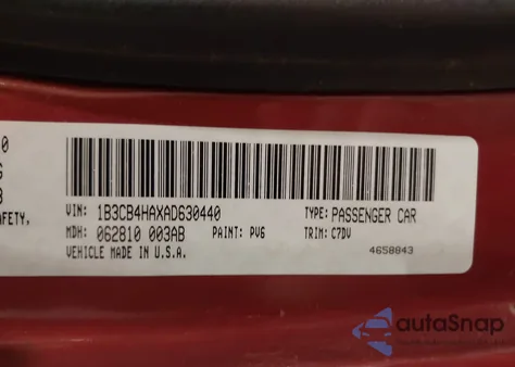 2010 Dodge Caliber Sxt z USA, uszkodzony, nr VIN 1B3CB4HAXAD630440